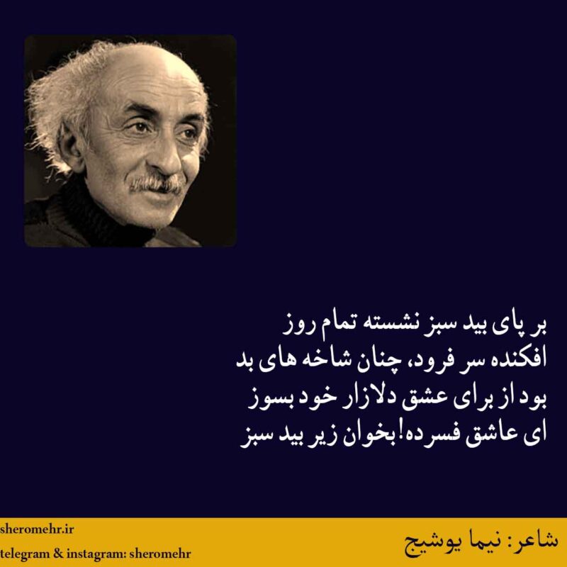 شعر ای عاشق فسرده نیما یوشیج
