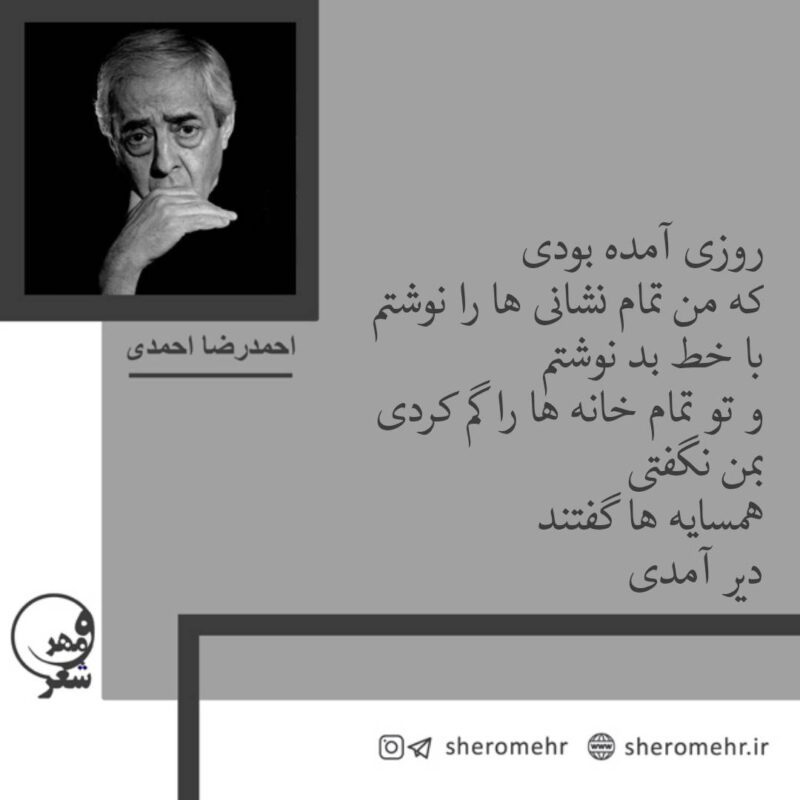 شعر روزی آمده بودی احمدرضا احمدی